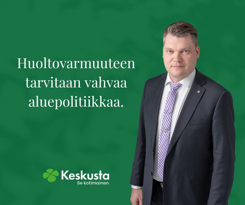 Huoltovarmuus turvataan vahvalla aluepolitiikalla